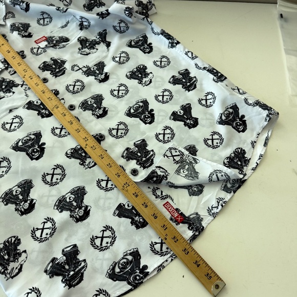 Dixxon Flannel Co Form and Function Engine AOP D-Lite Button Up Shirt Mens LARGE - Picture 7 of 8